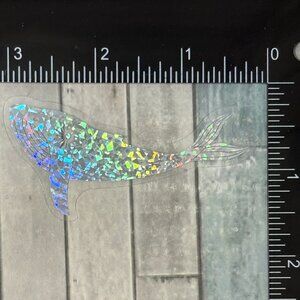 🌀10/$10🌀 Silver Translucent Holographic Waterproof Vinyl Sticker Decal